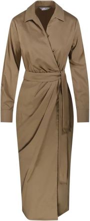 Max Mara Beta Jurk - Dames - Wikkelkleedje - Bruin - XS - Kleedjes