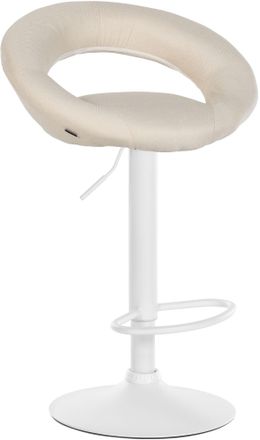 Clp Taburete De Bar De Tela Olinda Crema Blanco