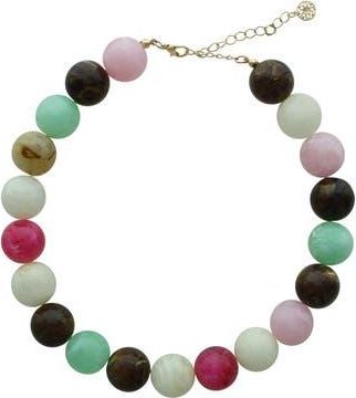 Olivia Welles June Beaded Necklace in Gold /Pink at Nordstrom Rack