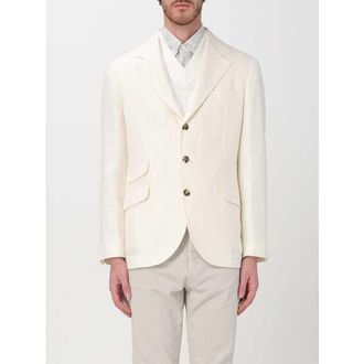 Brunello Cucinelli Off White Linen Wool Blazer, Brand Size 48 (US Size 38)