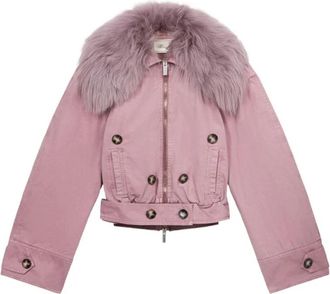 Blumarine Bomberjack - Dames - Jassen - Roze - 2XS - Katoen - Jassen