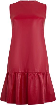 Red Valentino Midi Jurk - Dames - Feestkleedjes - Rood - XS - Leer - Kleedjes