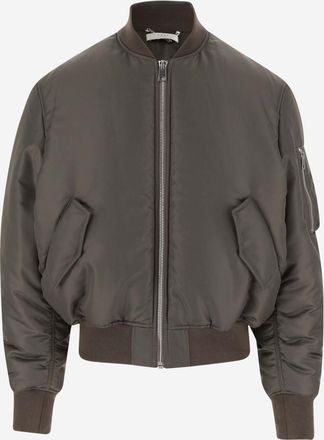 1989 STUDIO Brown Logo Patch Short Bomber Jacket