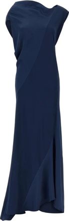 Alberta Ferretti Jurken - Dames - Avondkleed - Blauw - L - Kleedjes