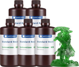 OEM Resina Para Impresi&oacute;n 3d, Viscosidad Media, Curado R&aacute;pido, 5 Kg - Transparente - Verde