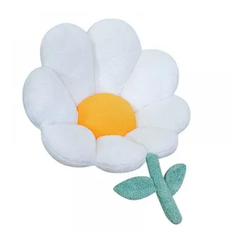 OEM (66 X 63,5 Cm, Blanco) Bonito Coj&iacute;n Floral Para Silla, Almohadilla Antideslizante Para Silla Gaming Con Respaldo, Decoraci&oacute;n De Dormitorio