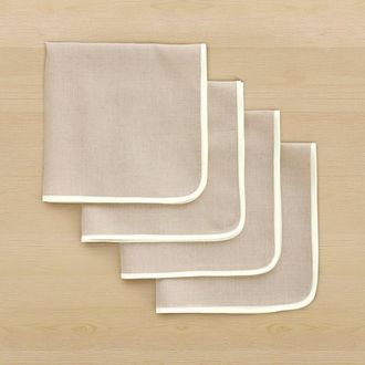 Solino Home Linen Dinner Napkins Set of 4, 20 x 20 Inch for Dining Table, Holiday and Everyday Table Decor - Kensington in Natural at Nordstrom, Size