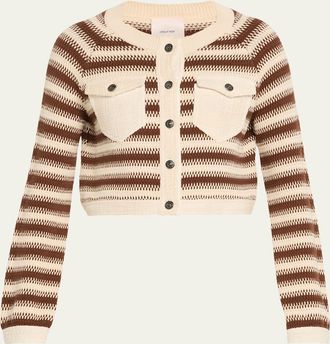 Cinq à Sept Suki Stripe Combo Cardigan