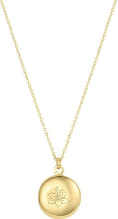 Set & Stones Ruby Birth Flower Necklace in Gold /December at Nordstrom