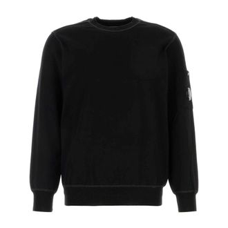C.P. Company Sweatshirts, male, Black, Size: XL Knit Sweater