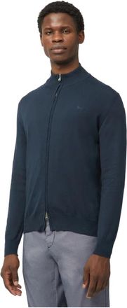 Harmont & Blaine Full-zip Sweatshirt - Heren - Vesten - Blauw - M - Katoen - Truien & Vesten
