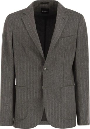 HUGO BOSS Hombre, Chaquetas, Gris, Talla: L