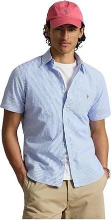 Polo Ralph Lauren Prepster Classic Fit Seersucker Shirt Mens Clothing Blue/White : 2XL, Cotton