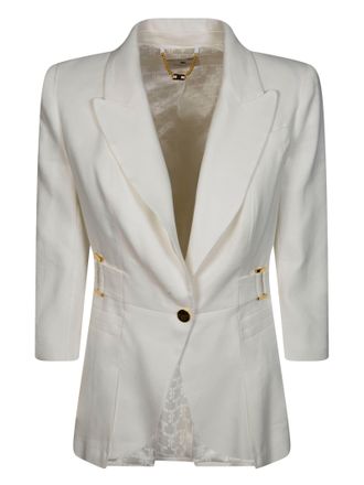 Elisabetta Franchi Tailored Gold Buckle Sides Jacket
