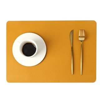 OEM Manteles Individuales Amarillos, Tama&ntilde;o 4330cm, Juego De 4, Manteles Individuales De Cocina Duraderos, Hechos De Pvc, F&aacute;ciles De Limpiar, Manteles Ind