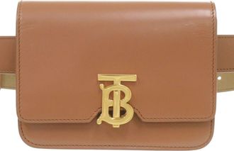 Burberry Brown Leather Fanny Pack Sling Bag (Pre-Owned)