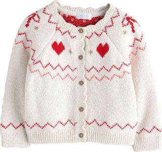 Next Kids Argyle Stitch Cardigan in Neutral at Nordstrom, Size 12-18M