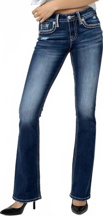 Miss Me Mid Rise Bootcut Jeans In Blue