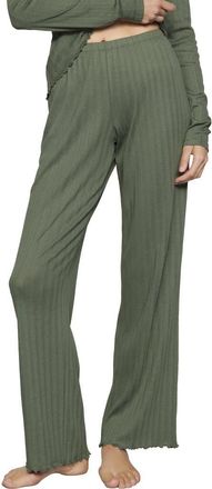 Eberjey Pointelle Rib Pajama Pants in Desert Sage at Nordstrom, Size X-Small