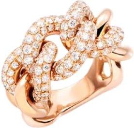 POMELLATO Catene Ring - Dames - Ringen - Geel - 53 MM - Accessoires