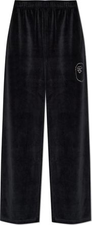 A Bathing Ape Velours joggingbroek - Dames - Sweatpants - Zwart - M - Broeken