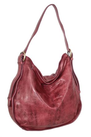 Nino Bossi Vintage Leather Classic Hobo in Cabernet