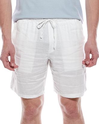 Elie Tahari Woven Drawstring Linen-Blend Short