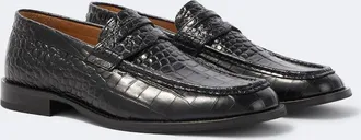 Our Legacy Light croc-effect leather penny loafers