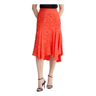 Pinko Pinko, Dames, Rokken, Oranje, Maat: XS Satijn