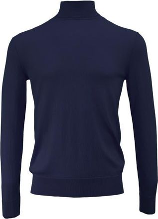 Lords of Harlech Ronan Merino Wool Turtleneck Sweater in Navy at Nordstrom, Size Xx-Large