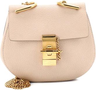 Chlo&eacute; Drew Leather Mini crossbody bag - Beige