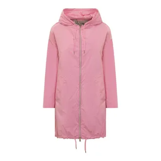 Herno Rain Jackets, female, Pink, Size: L Shell Zipped Raincoat