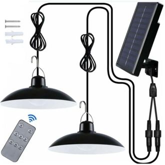OEM L&aacute;mpara Solar Exterior De Doble Cabezal Con Clasificaci&oacute;n Ip65 A Prueba De Agua Y Control Remoto: Ideal Para Jard&iacute;n, P&eacute;rgola, Balc&oacute;n O Terraza