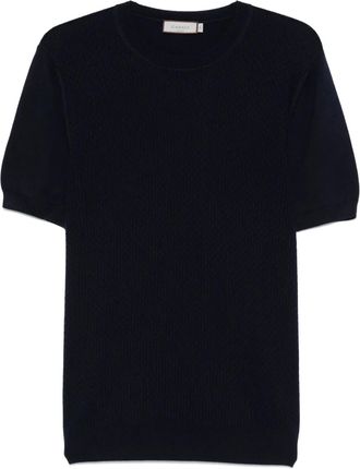 Canali T-shirt lavorata a maglia - Blu