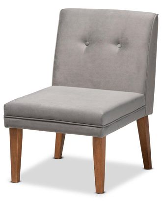 Baxton Studio Stewart Velvet Upholstered Dining Chair