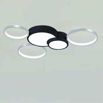 Trade Shop Trade Shop - Copy Of Plafoniera Led 32 W Rettangolare Oro Design Moderno Lampadario A Soffitto 50224