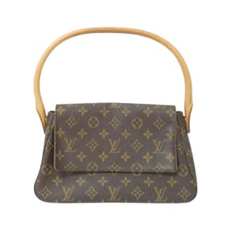 Louis Vuitton Pre-owned Handbags, female, Brown, Size: ONE SIZE Pre-owned Monogram Mini Looping Shoulder Bag
