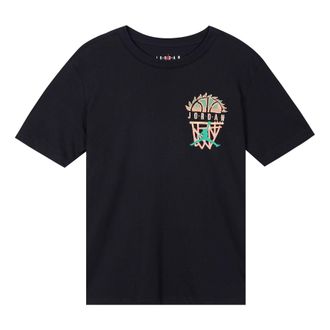 Nike Jordan Air Jordan DNA Logo Geometry Pattern Printing Round Neck Short Sleeve Black DQ8643-010