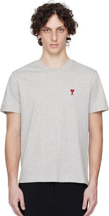 Ami Mens de Coeur T-Shirt in Grey