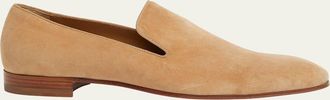 Christian Louboutin Mens Dandelion Suede Slip-On Loafers