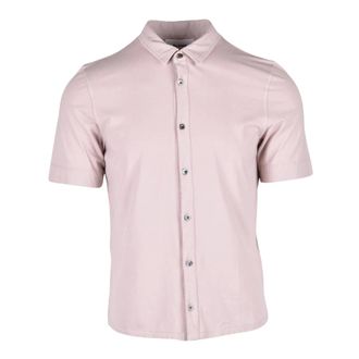 Alpha Studio Shirt met korte mouwen - Heren - Overhemden - Roze - Maat: 3XL Katoen