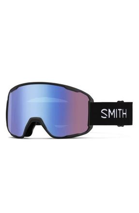 Smith Preview ChromaPop Shield Snow Goggles in Black /Chromapop Storm Blue at Nordstrom