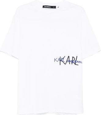 Karl Lagerfeld T-shirt con logo - Bianco