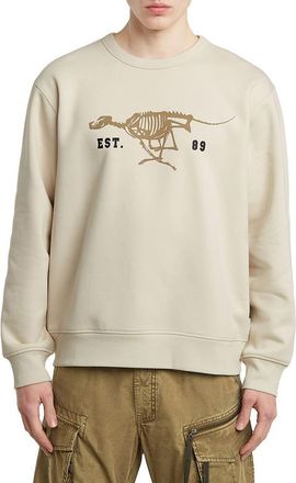 G-Star Running Dog Crewneck Sweatshirt in Whitebait at Nordstrom, Size Xx-Large
