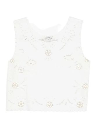 Forte_Forte Top Popeline Ricamo Lace And Glass