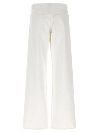 A Gold E Low-Rise Loose Cotton Denim Jeans - White