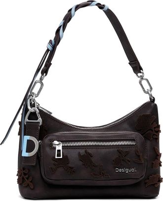 Desigual Faux Leather Shoulder Bag in Dark Brown at Nordstrom