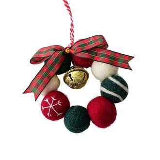 OEM Adorno Para &Aacute;rbol De Navidad, Mini Corona De Fieltro Hecha En B
