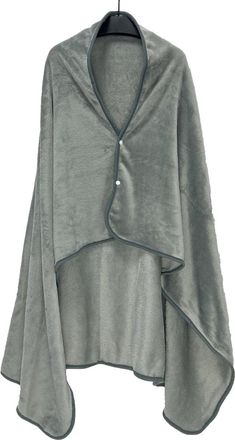 OEM Manta Ponible, C&oacute;moda Capa/chal Para Estar En Casa Con Bolsillos De Felpa Para Adultos Y Adolescentes - Gris - Talla &Uacute;nica - 100x150cm