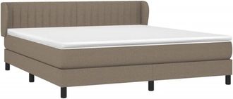vidaXL Vidaxl - Cama Box Spring Con Colch&oacute;n Tela Gris Taupe 180x200 Cm